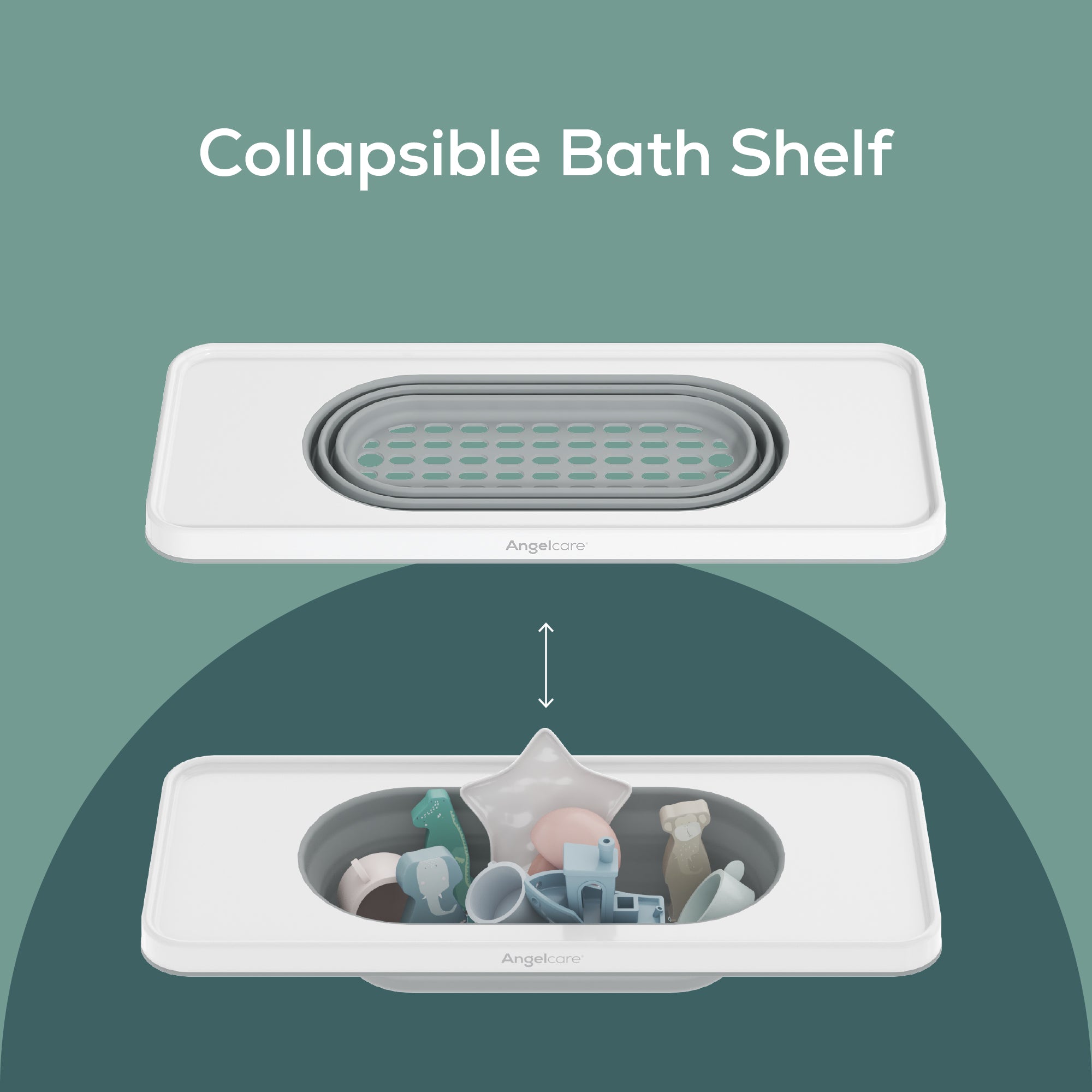 angelcare-badewannenablage-organizer-ausklappbarer-rutschfester-korb image 3