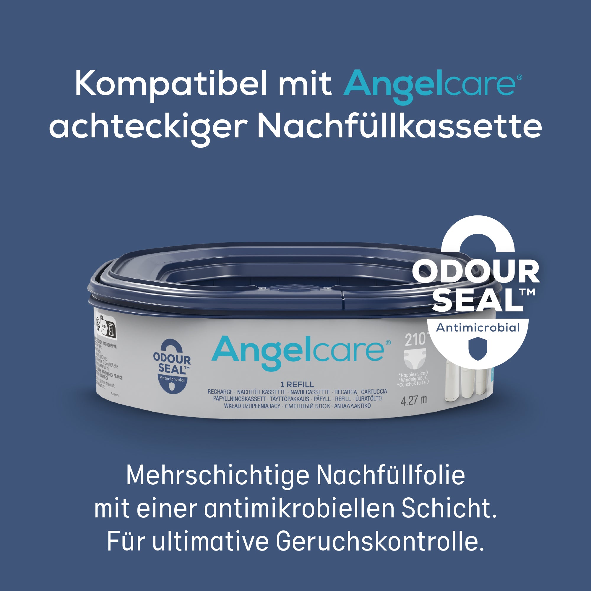 angelcare-classic-xl-windeleimer-mit-achteckiger-nachf-llkassette-bis-210-windel image 7