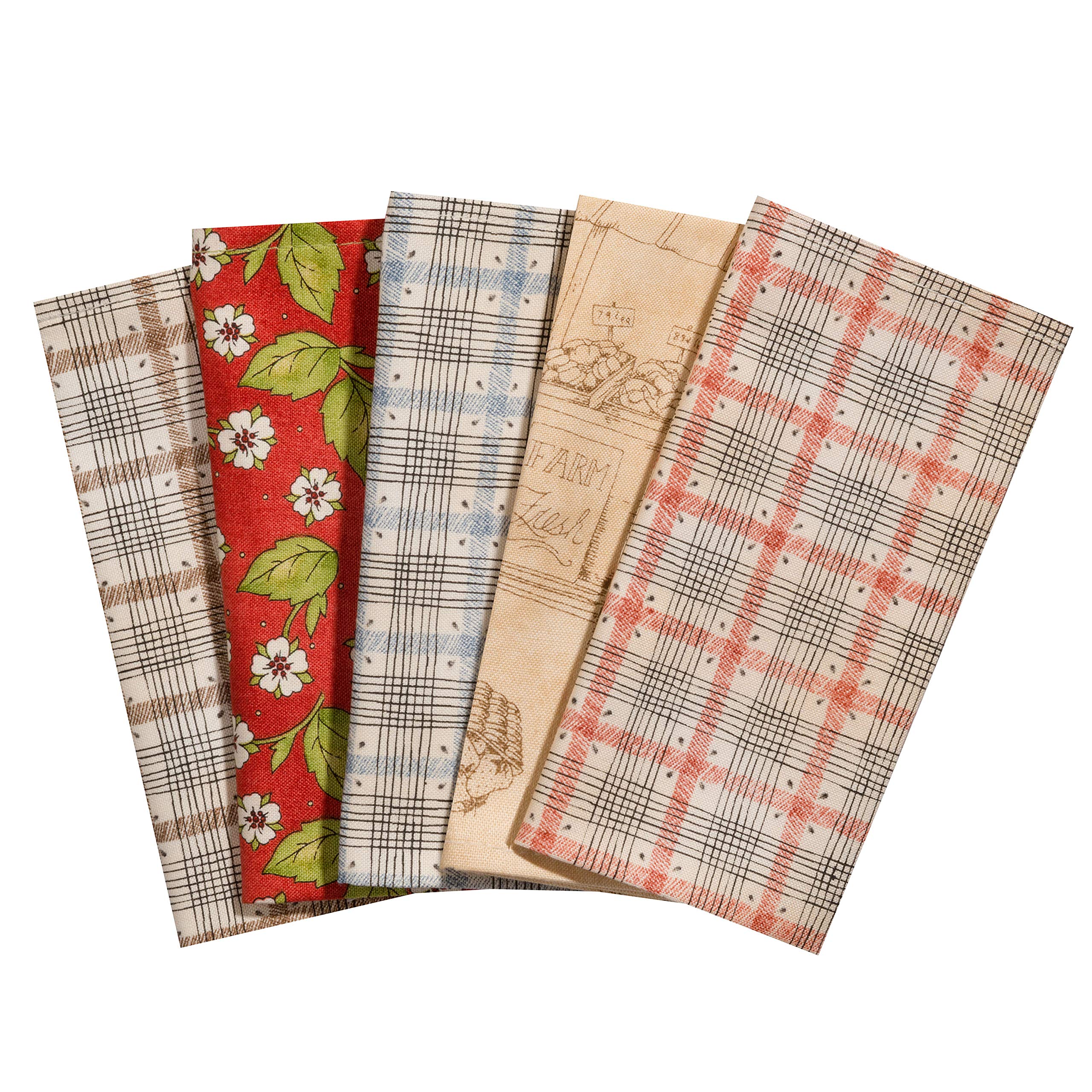 windelmanufaktur-taschent-cher-baumwolle-28x28-cm-5-st-ck-motiv-farmleben image 1