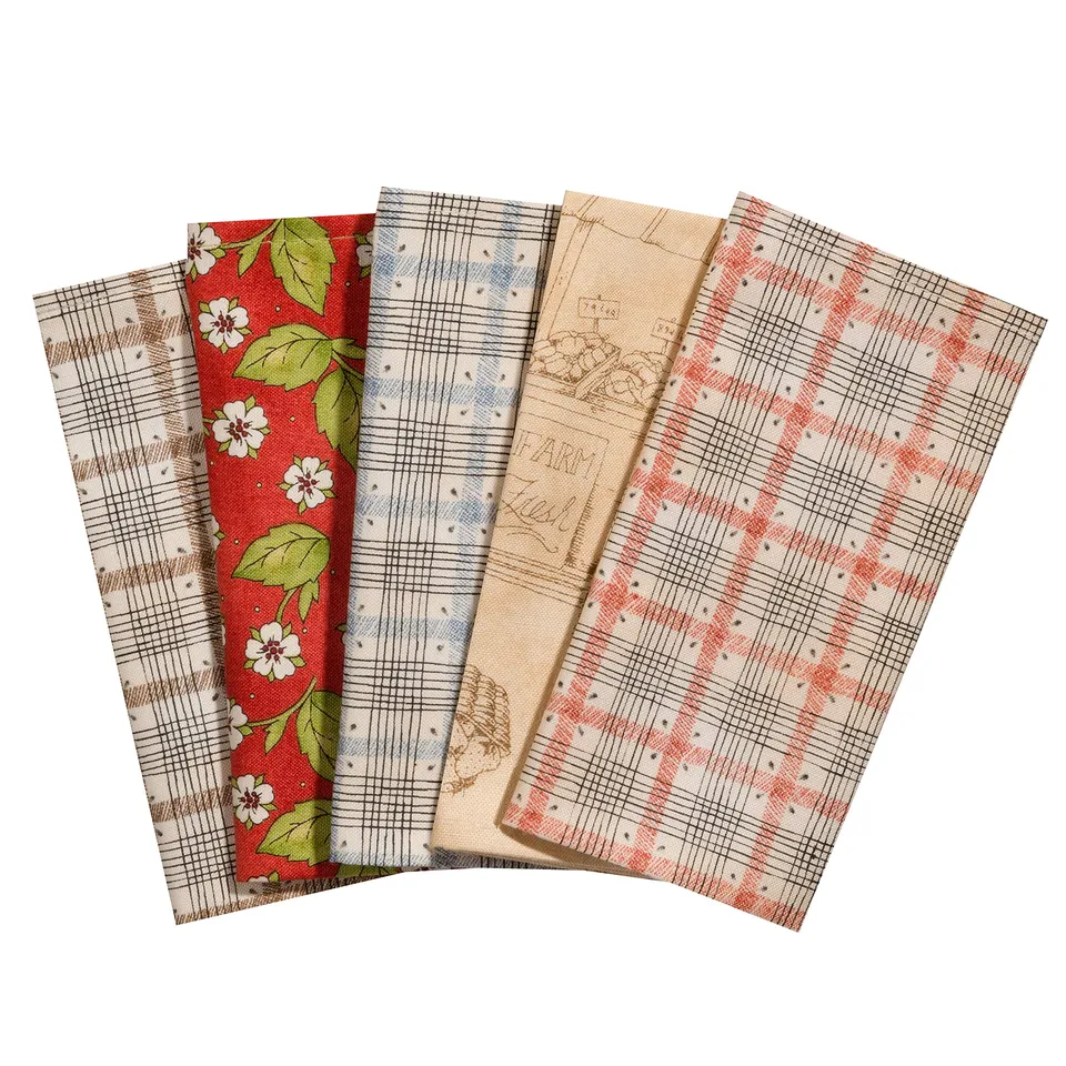 windelmanufaktur-taschent-cher-baumwolle-28x28-cm-5-st-ck-motiv-farmleben image 1
