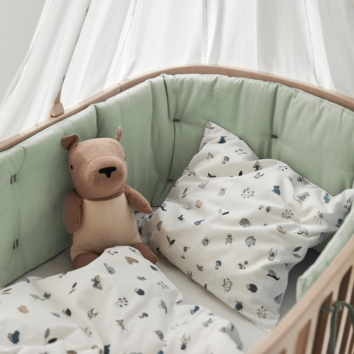 leander-classic-bettnestchen-nestchen-f-r-babybett-bio-baumwolle image 2